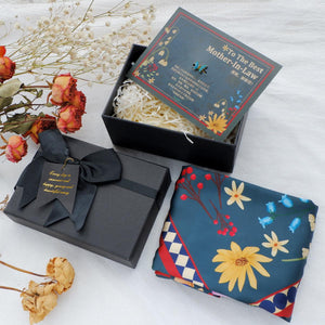 StephyDesignHK 【Viola】 ♥To The Best Mother-in-law♥【Mother's Day Gift】Silk Scarf Gift Box