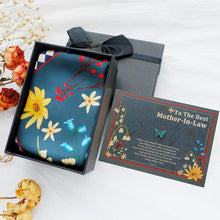 Load image into Gallery viewer, StephyDesignHK 【Viola】 ♥To The Best Mother-in-law♥【Mother&#39;s Day Gift】Silk Scarf Gift Box
