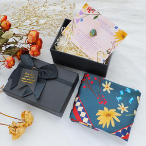 StephyDesignHK 【Viola】♥Mother and Daughter♥Mother's Day Gift Silk Scarf Gift Box