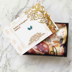 StephyDesignHK 【Eternal Life Tree】♥Mother and Daughter♥ Mother's Day Gift Silk Scarf Gift Box