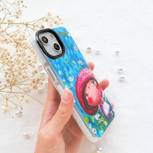 StephyDesignHK 夏山如碧 雙層雙色透明手機殼 iPhone14/13/12全系列【客製化】