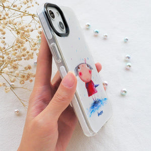 StephyDesignHK 春雨如絲 雙層雙色透明手機殼 iPhone 15/14/13/12 全系列 【客製化】