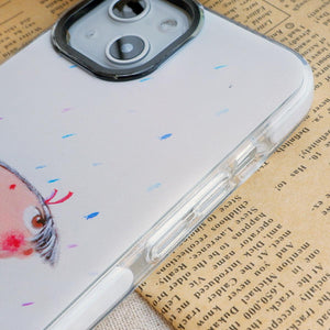 StephyDesignHK 春雨如絲 雙層雙色透明手機殼 iPhone 15/14/13/12 全系列 【客製化】