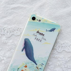 StephyDesignHK Dolphin Lanyard Strap Anti-collision Airbag Phone Case iPhone 15/14/13/12【Customized】