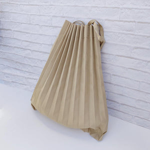 StephyDesignHK Khaki Solid Color/Versatile Tote Bag/Handbag/100% Folding Bag/Shoulder Bag
