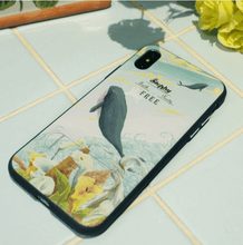 Load image into Gallery viewer, StephyDesignHK  Dolphin iPhone case with invisible stand - iPhone 7+/8+
