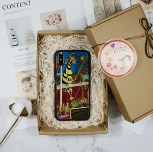 StephyDesignHK Breakfast time' Tempered Glass Phone Case for iPhone X/XsMax/XS/XR