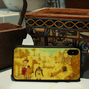 StephyDesignHK "pyramids' Tempered Glass Phone Case for iPhone X/XsMax/XS/XR