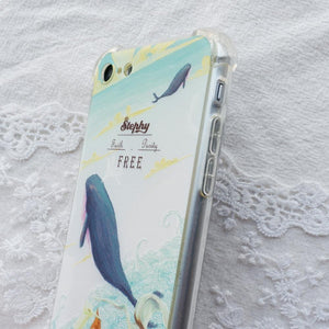 StephyDesignHK Dolphin Lanyard Strap Anti-collision Airbag Phone Case iPhone 11/11 Pro/11 Pro Max【Customized】