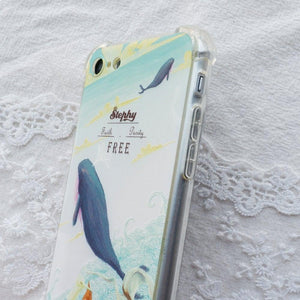 StephyDesignHK Dolphin Lanyard Strap Anti-collision Airbag Phone Case iPhone 15/14/13/12【Customized】