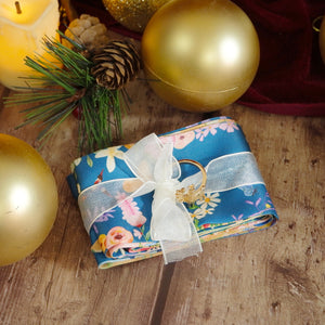 StephyDesignHK【聖誕禮盒】禮物木盒 聖誕雪鹿絲巾扣 + Twilly絲巾