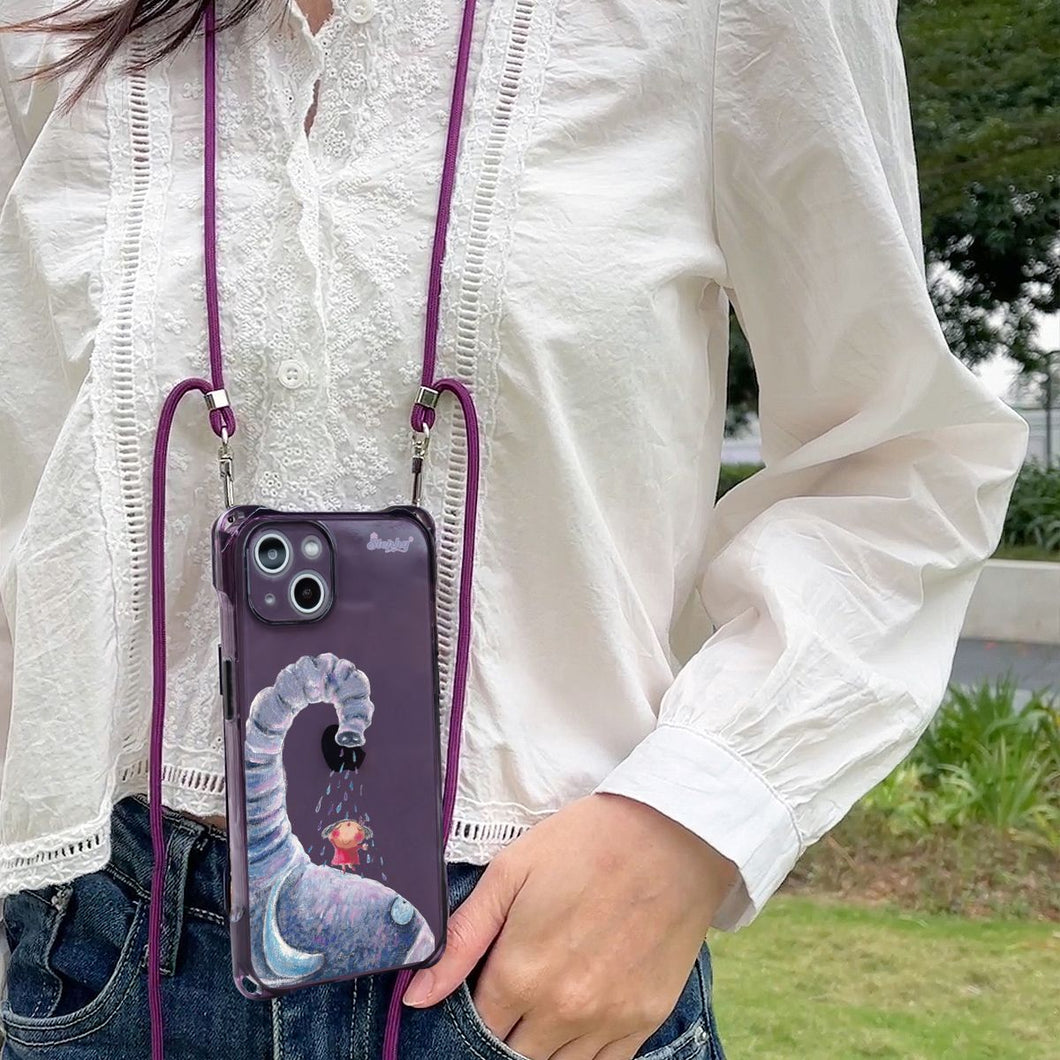 StephyDesignHK 4邊高保護直橫掛繩手機殼| iPhone15 新款背帶手機殼 【客製化】