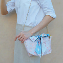 Load image into Gallery viewer, StephyDesignHK Sakura Long Silk Scarf Christmas Wooden Box Gift / Hair Band / Handle Band

